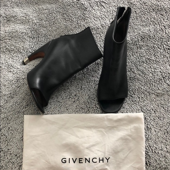 Givenchy Leather Open Toed Booties - Picture 1 of 8